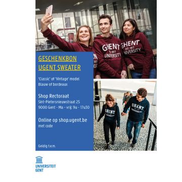 Gift voucher Sweater Ghent University (incl. shipping costs Belgium)