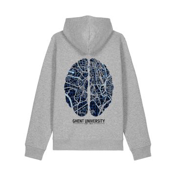 Hooded sweater Dare to Think - unisex - grey