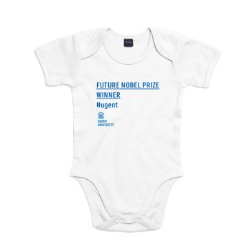 Baby suit - 'Future Nobel Prize Winner' - white