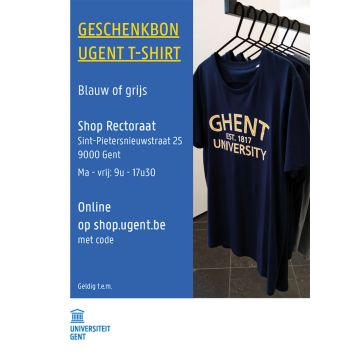Geschenkbon T-shirt Ghent University (incl. verzendkost België)