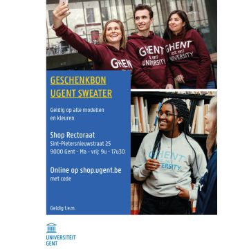 Geschenkbon Sweater Ghent University (incl. verzendkost België)