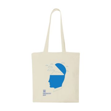Fairtrade katoenen draagtas - Open Schedel - per 10 stuks