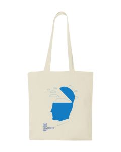 Fairtrade katoenen draagtas - Open Schedel - per 10 stuks